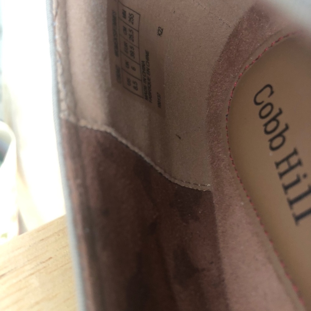NWOT Cobb Hill Penfield Aline Taupe Gray Leather Slip On Loafers Shoes Size 8.5 - Picture 7 of 9